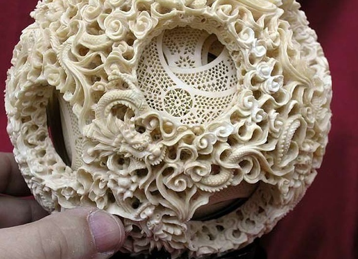 Китайская резьба по кости,